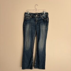 Silver Aiko Dark Blue Boot Cut Jeans